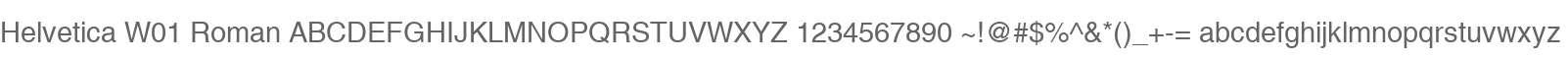 Helvetica W01 Roman