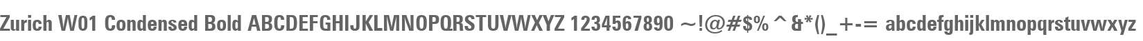 Zurich W01 Condensed Bold
