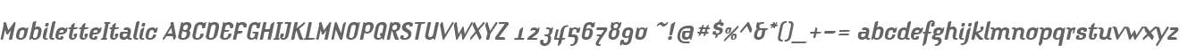 MobiletteItalic
