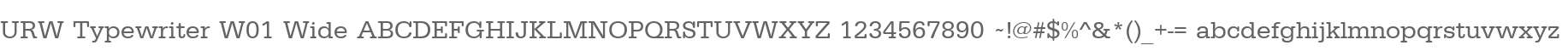 URW Typewriter W01 Wide