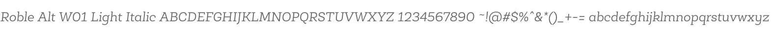 Roble Alt W01 Light Italic