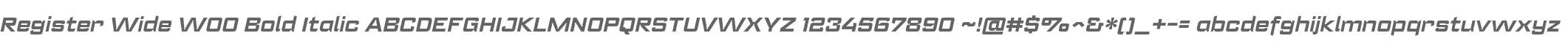 Register Wide W00 Bold Italic
