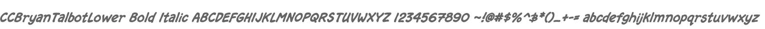 CCBryanTalbotLower Bold Italic