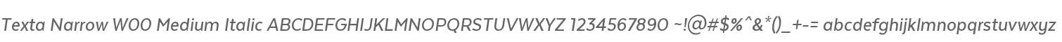 Texta Narrow W00 Medium Italic