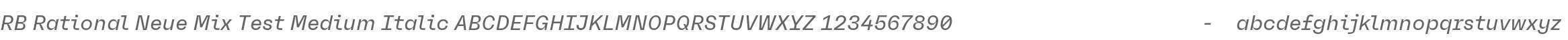 RB Rational Neue Mix Test Medium