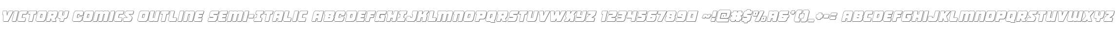 Victory Comics Outline Semi-Italic