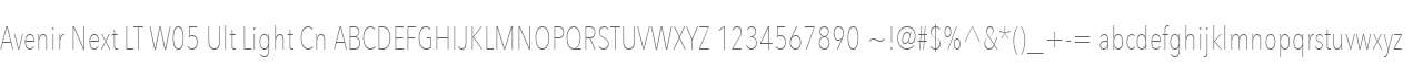 Avenir Next LT W05 Ult Light Cn