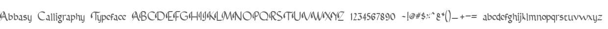 Abbasy Calligraphy Typeface