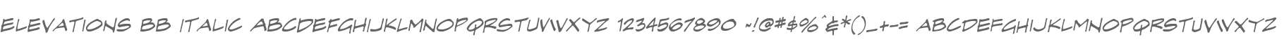 Elevations BB Italic