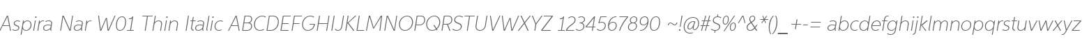 Aspira Nar W01 Thin Italic