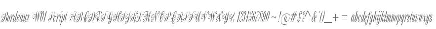 Bordeaux W01 Script