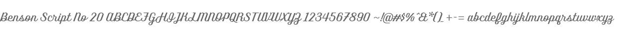 Benson Script No 20
