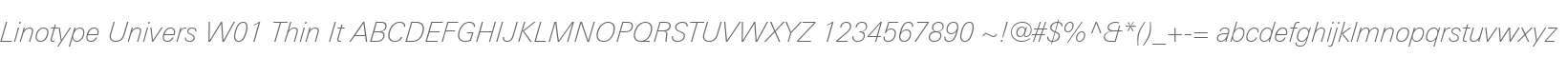 Linotype Univers W01 Thin It