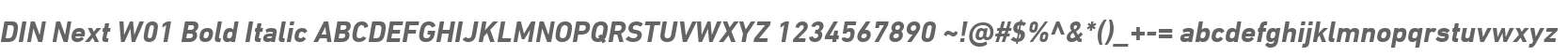 DIN Next W01 Bold Italic