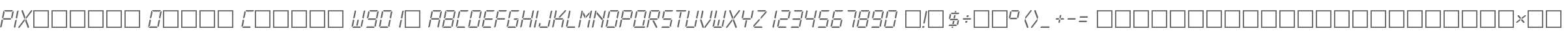 PIXymbols Digit Clocks W90 It