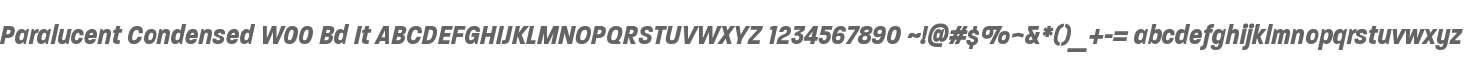 Paralucent Condensed W00 Bd It