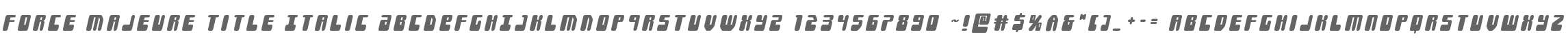 Force Majeure Title Italic