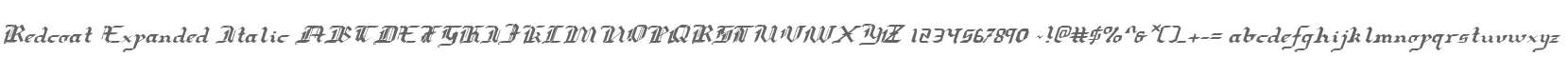 Redcoat Expanded Italic