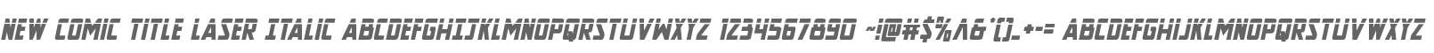 New Comic Title Laser Italic