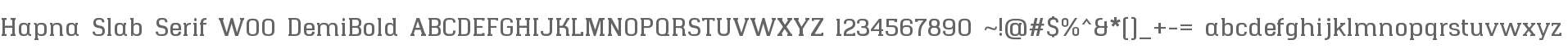 Hapna Slab Serif W00 DemiBold