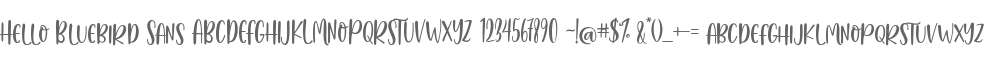 Hello Bluebird Sans
