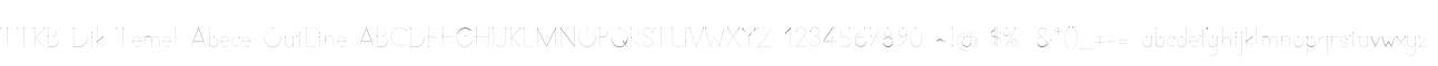 TTKB Dik Temel Abece OutLine