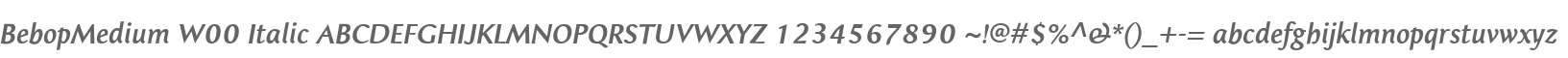 BebopMedium W00 Italic