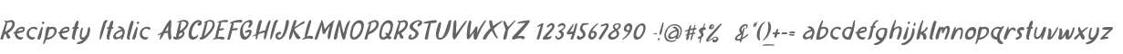 Recipety Italic
