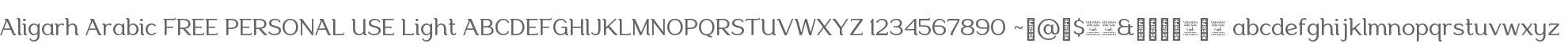 Aligarh Arabic FREE PERSONAL USE Light