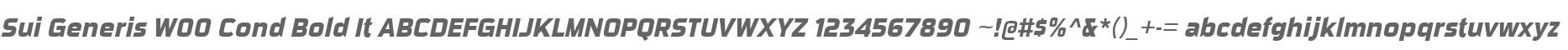 Sui Generis W00 Cond Bold It