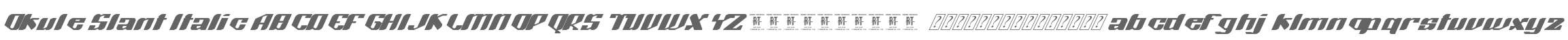 Okule Slant Italic