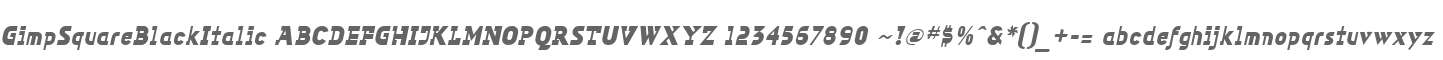 GimpSquareBlackItalic