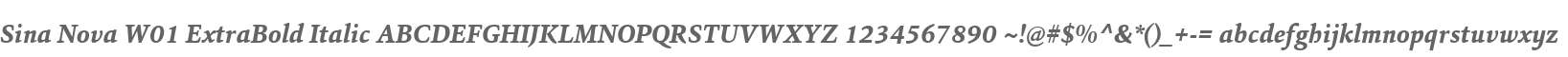 Sina Nova W01 ExtraBold Italic