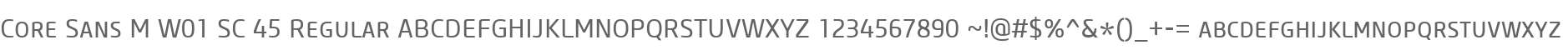 Core Sans M W01 SC 45 Regular