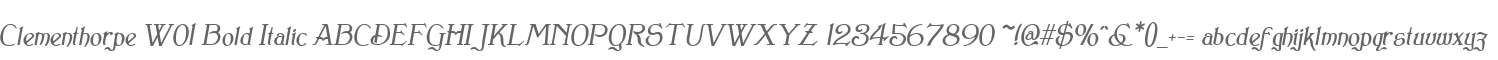 Clementhorpe W01 Bold Italic