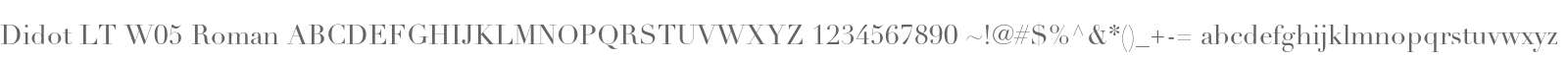 Didot LT W05 Roman