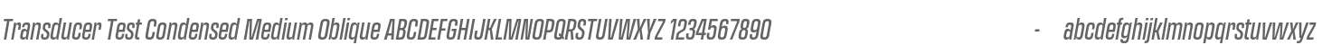 Transducer Test Medium Condensed Oblique