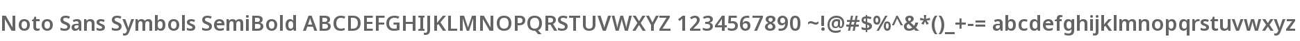 Noto Sans Symbols SemiBold