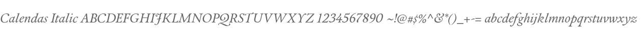 Calendas Italic