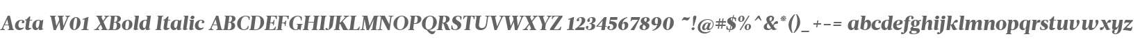 Acta W01 XBold Italic