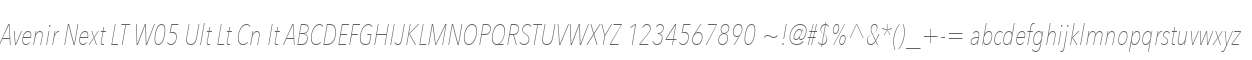 Avenir Next LT W05 Ult Lt Cn It