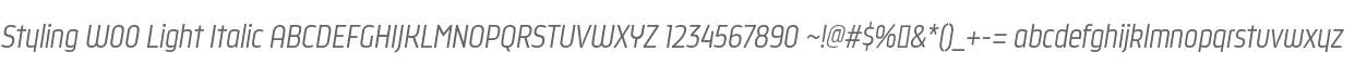 Styling W00 Light Italic