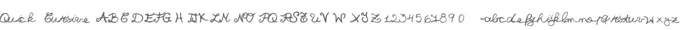 Quick Cursive