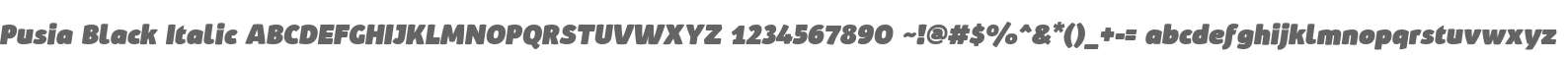 Pusia Black Italic