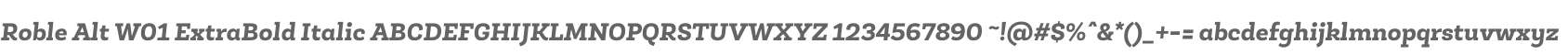 Roble Alt W01 ExtraBold Italic