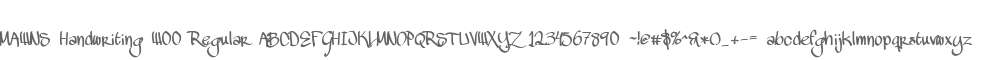 MAWNS Handwriting W00 Regular