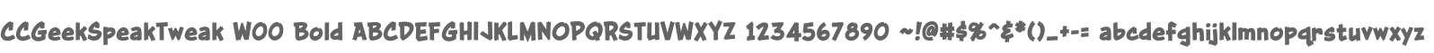 CCGeekSpeakTweak W00 Bold