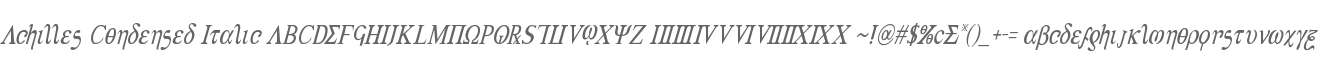 Achilles Condensed Italic
