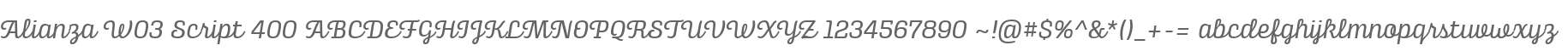 Alianza W03 Script 400