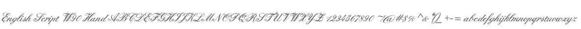 English Script W90 Hand
